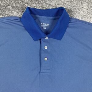 Brooks Brothers Polo Mens Extra Large Performance Stretch Lightweight Blue